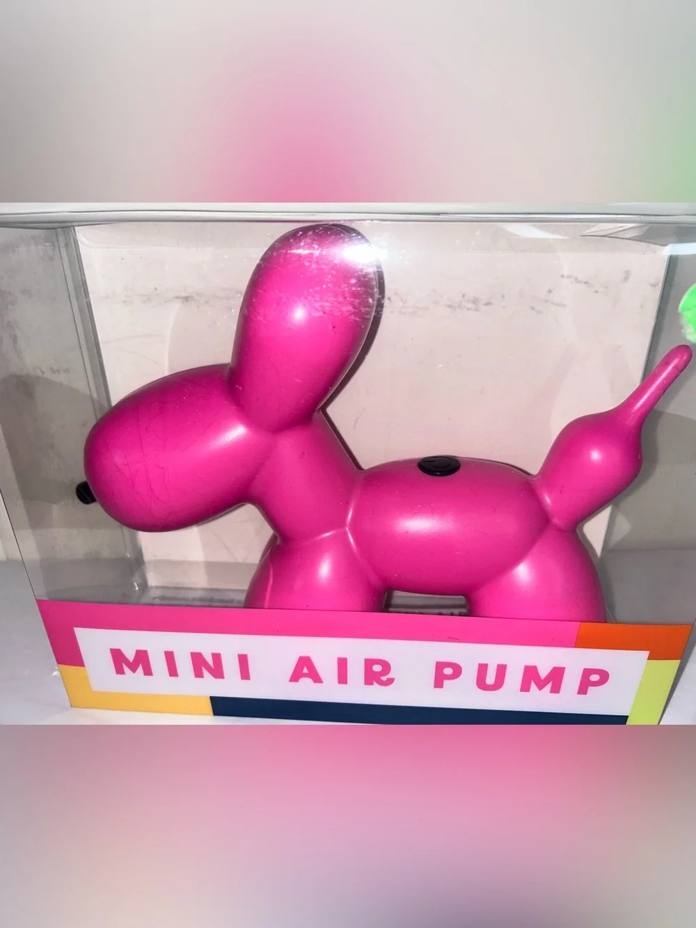 Mini Air Pump for inflatable toys-Balloon Dog in Hot Pink - Picture 2 of 4
